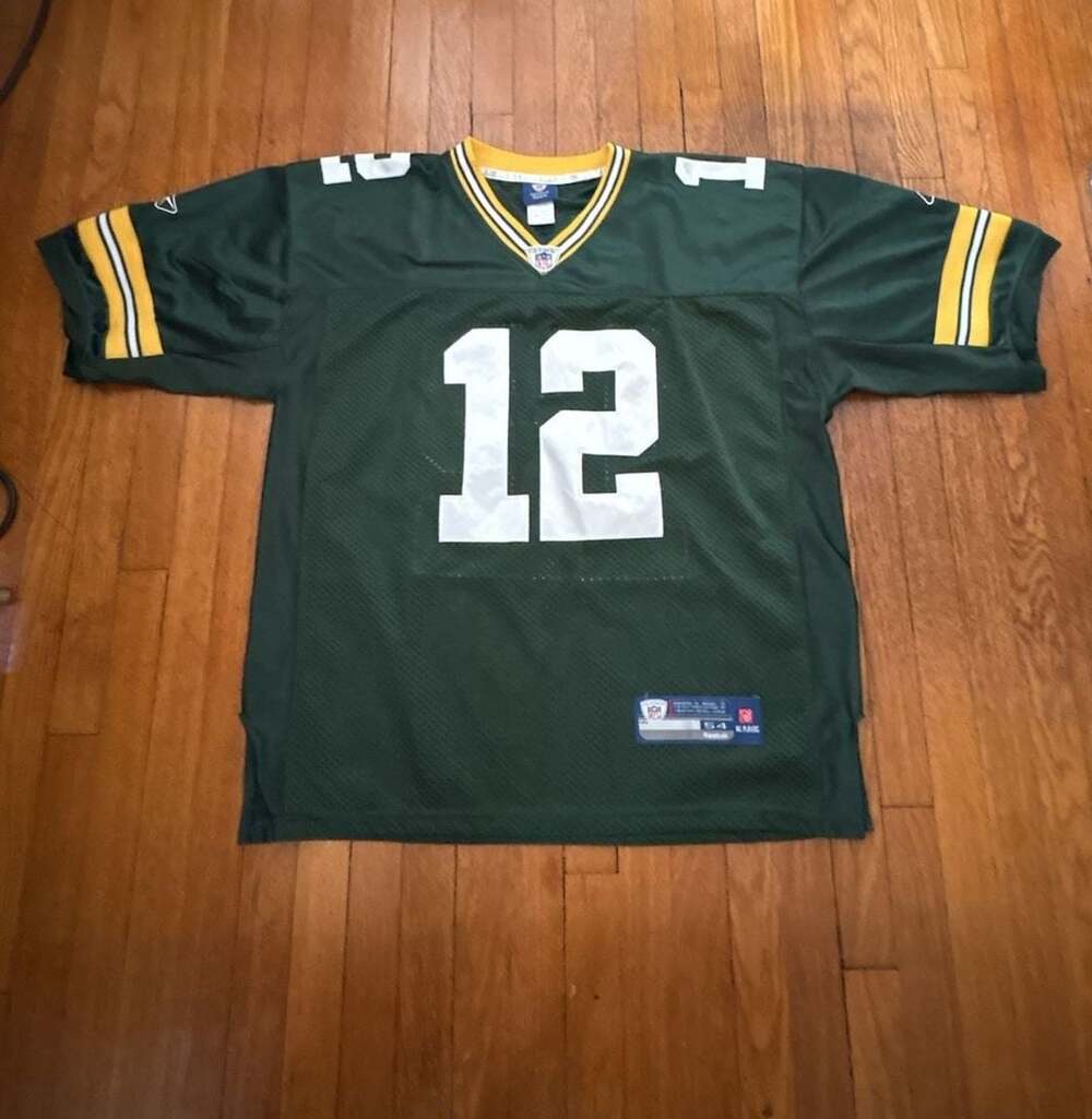 Green Bay Packers Aaron Rodgers #12 Reebok On-Field NFL Jersey Size 54